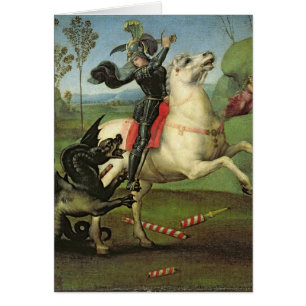 St George, das mit dem Drachen kämpft