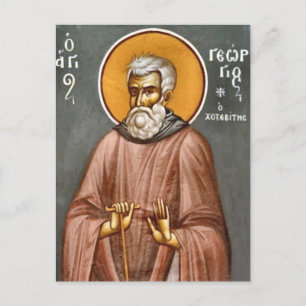 St. George der Chozebite orthodoxe christliche Iko Postkarte
