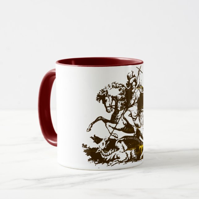 St George der DracheSlayer, beten für uns Tasse (Vorderseite Links)