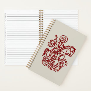 St George Drache Jerusalem Kreuz Heritage Tattoo Notizbuch