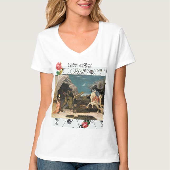 St George, Drache und Prinzessin T-Shirt (Vorderseite)