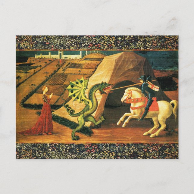 ST. GEORGE, DRAGON UND DRUCK POSTKARTE (Vorderseite)