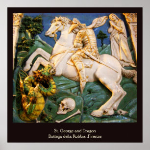 St. George, Dragon und Prinzessin Poster