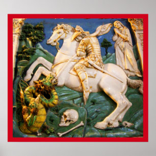 St. George, Dragon und Prinzessin Poster