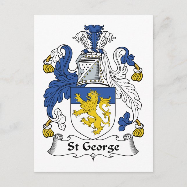 St George Familienwappen Postkarte (Vorderseite)