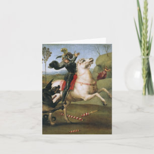 St. George Fighting Dragon Raphael Fine Art Karte