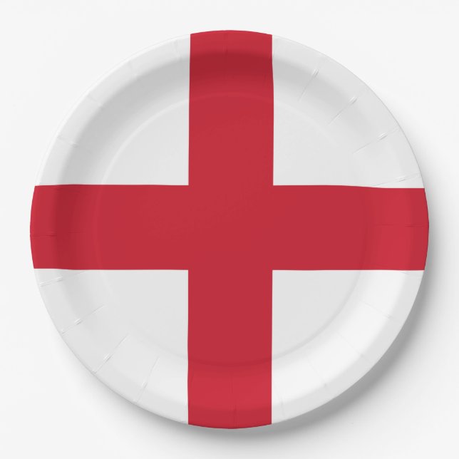 St. George ~ Flag England Paper Tellers Pappteller (Vorderseite)