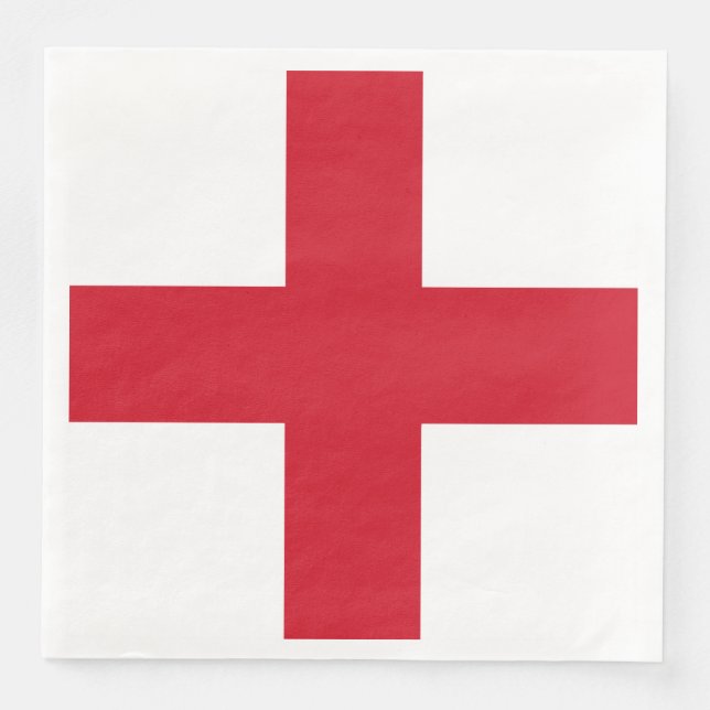 St. George ~ Flagge von England Serviette (Vorderseite)
