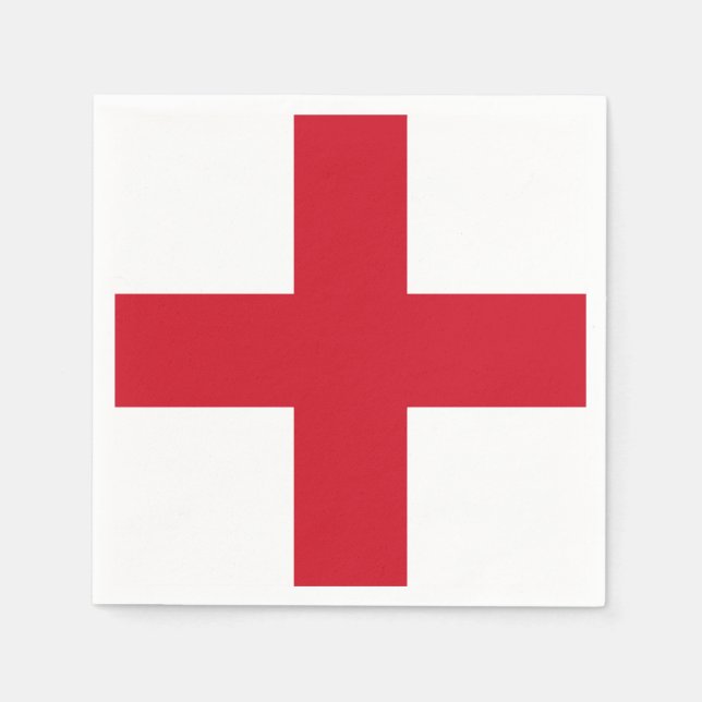 St. George ~ Flagge von England Serviette (Vorderseite)