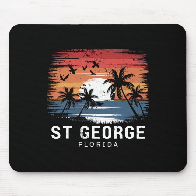 St George Florida Surfen Surfer  Mousepad (Vorne)