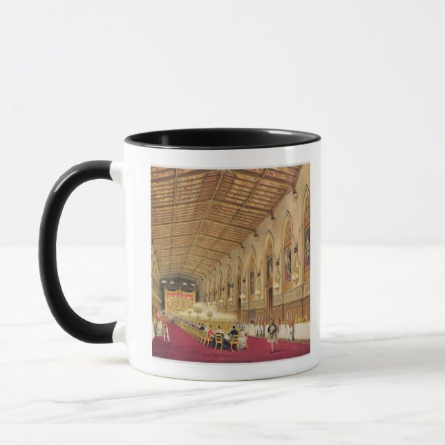 St George Hall, Windsor Schloss, 1838 (Farbe Tasse (Links)
