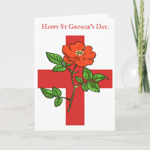 St George Heraldic Cross und Tudor Rose England Karte