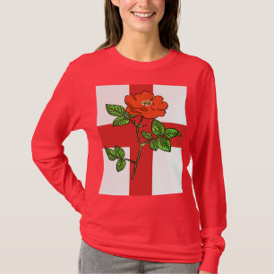 St George Heraldic Cross und Tudor Rose England  T-Shirt