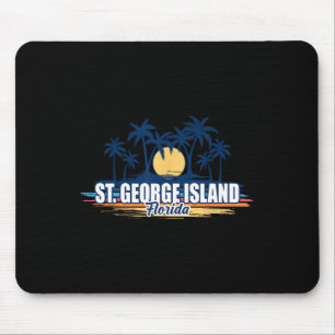 St George Island Florida Retro-Surfbret Mousepad