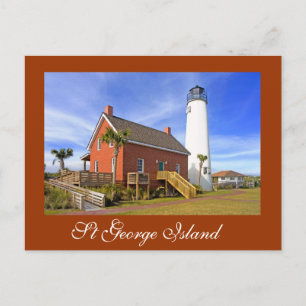 St George Island Lighthouse, Florida Postkarte