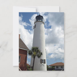 St. George Island Lighthouse Foto Feiertagskarte