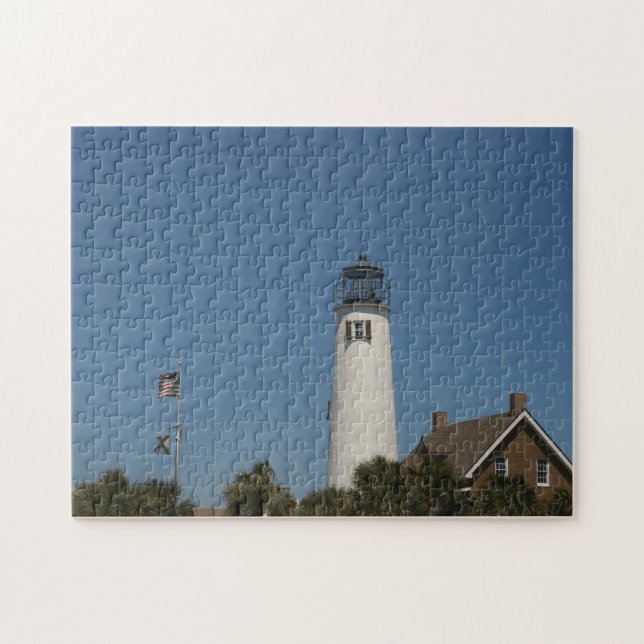 St George Island Lighthouse in Eastpoint, Fl on a  Puzzle (Horizontal)