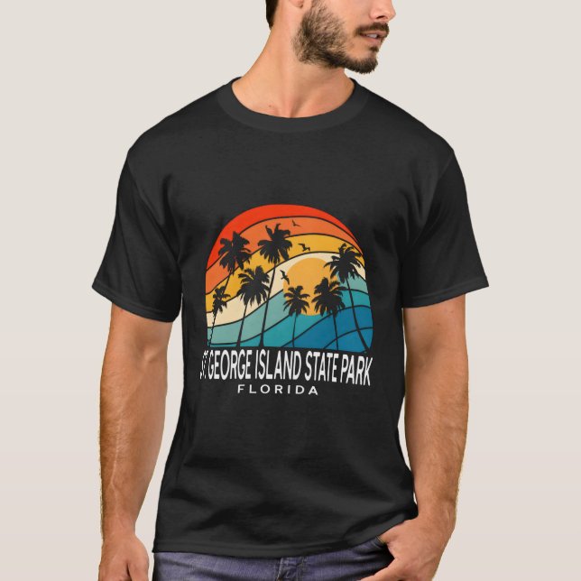 St George Island Staat Park Florida Tropical Beach T-Shirt (Vorderseite)