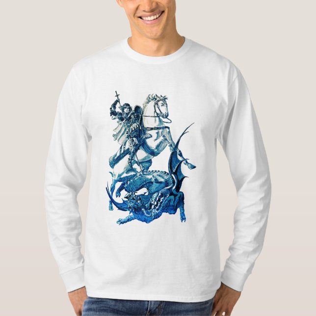 St George kämpfen Dragon Saint George und Dragon T-Shirt (Vorderseite)