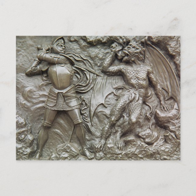 St. George kämpft gegen den Drachen Postkarte (Vorderseite)
