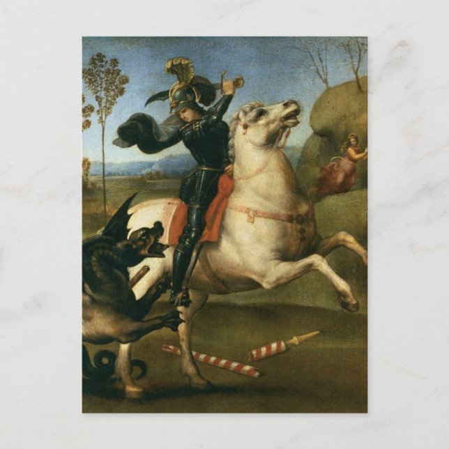 St. George kämpft gegen den Drachen Postkarte (Vorderseite)