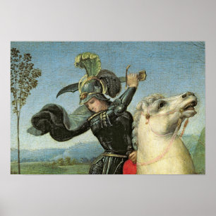 St. George kämpft mit dem Drachen Poster