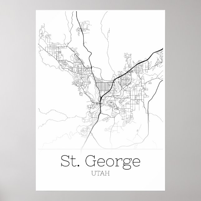 St. George Map - Utah - City Map Poster (Vorne)