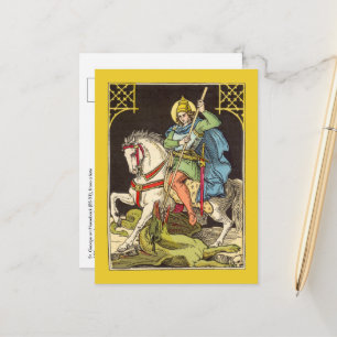 St. George on Horseback (BS 01) Postcard Postkarte