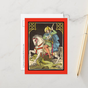 St. George on Horseback (BS 01) Postcard Postkarte