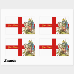 St. George on Horseback (BS 01) Rechteckiger Aufkleber