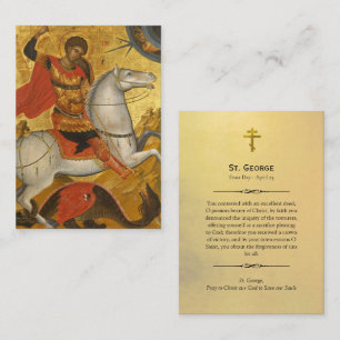 St. George orthodoxe christliche Gebetskarte Platzkarte