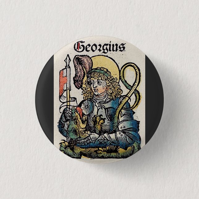 St. George Patron in England Button (Vorderseite)