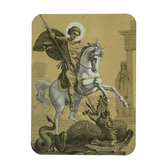 St. George Patron in England Magnet (Vertikal)