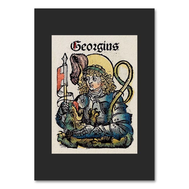 St. George Patron in England Tischnummer (Vorderseite)