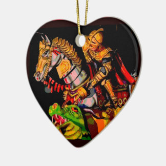 St George Posterized Keramik Ornament