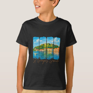St. George’s Grenada Reisende Reise Pinselstrich S T-Shirt