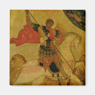 St. George singt den Drachen Magnet