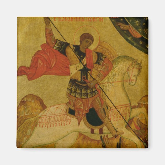 St. George singt den Drachen Magnet (Vorne)