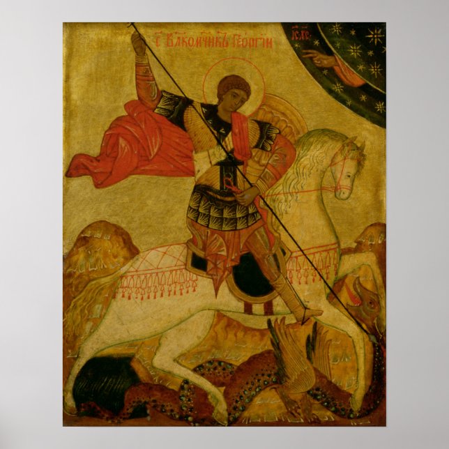 St. George singt den Drachen Poster (Vorne)