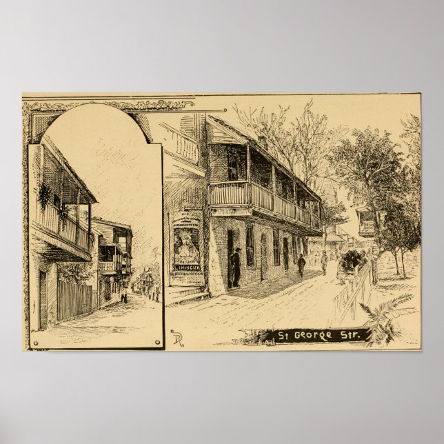 St. George Street, St. Augustine, Florida Poster (Vorne)