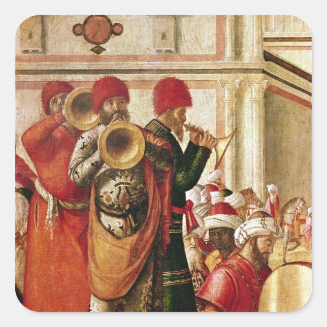 St. George tauft die Andern Quadratischer Aufkleber (Vorderseite)