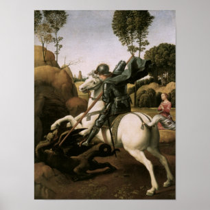 St. George & the Dragon, Raphael Fine Art Poster