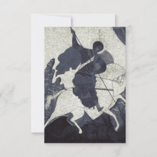 St. George the Victorious B&W Icon Holy Card Dankeskarte