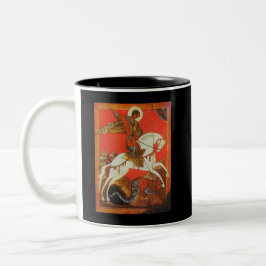 St- George u. Drache-Kaffee-Tasse Zweifarbige Tasse