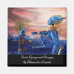 ST- GEORGE UND ALIEN-DRACHE MAGNET