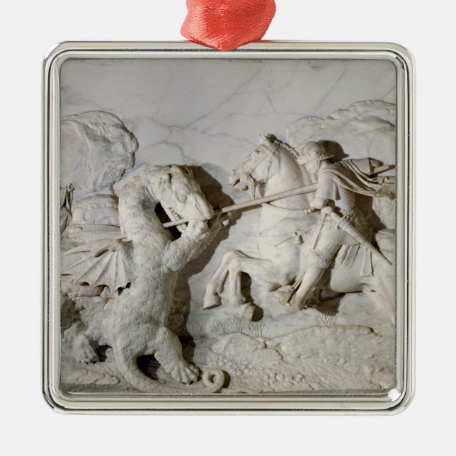 St George und der Drache, 1508 Silbernes Ornament (Vorne)