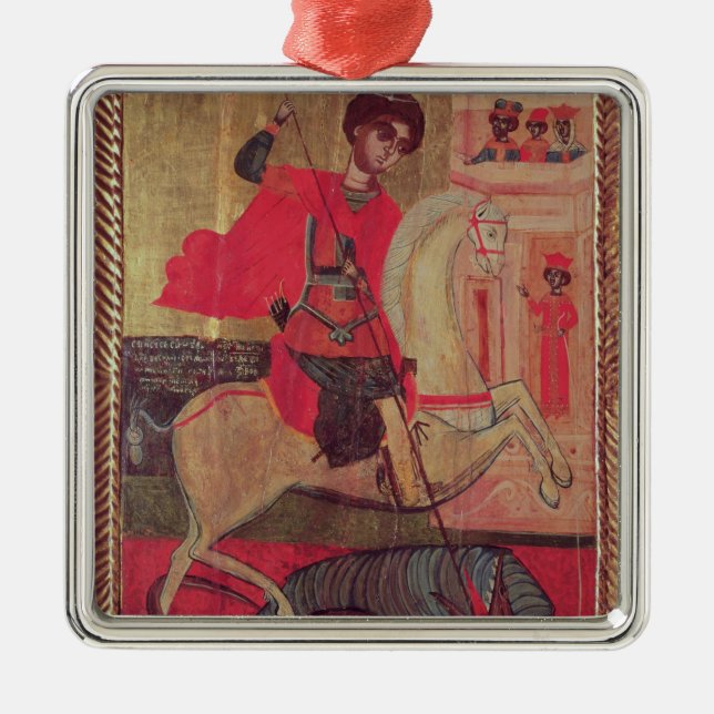 St George und der Drache, 1667 Ornament Aus Metall (Vorne)