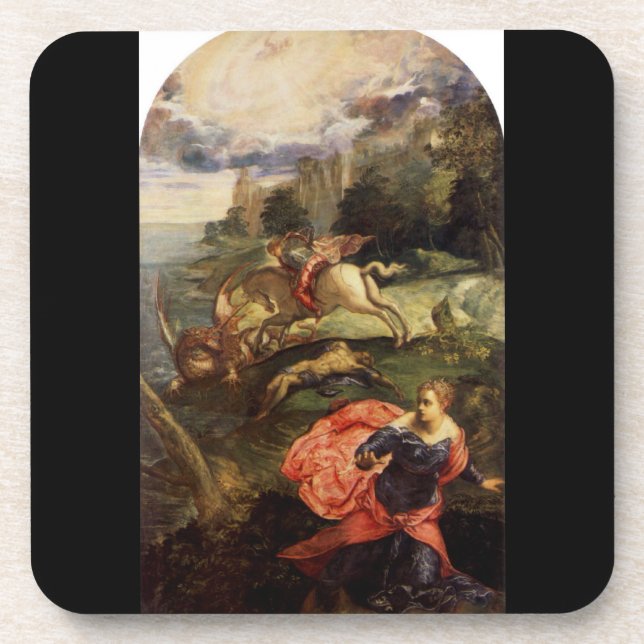 St George und der Drache durch Tintoretto Untersetzer (Vorderseite)