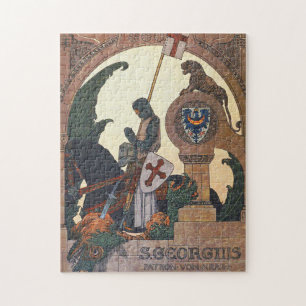 St. George und der Drache - Heinrich Lefler Puzzle