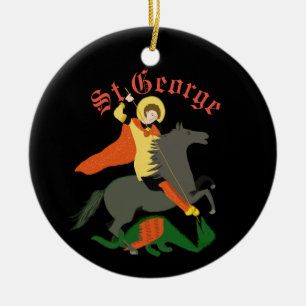 St. George und der Drache Keramik Ornament